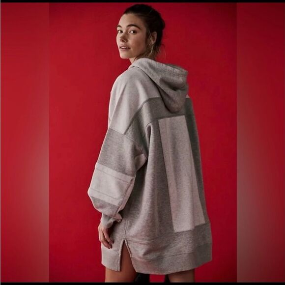 FREE PEOPLE  Triple Threat Longline Hoodie - Picture 2 of 8